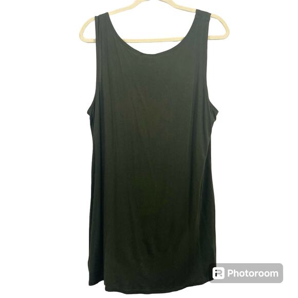 LOGO by Lori Goldstein Olive Rayon Tank - Picture 2 of 10